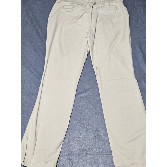 Old Navy Pants Womens 10 Sweetheart Tan Mid Rise Straight Khaki Short Wide Leg - Picture 8 of 8